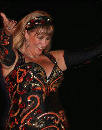 Josephine Wise JWAAD performing at a belly dance show in Europe